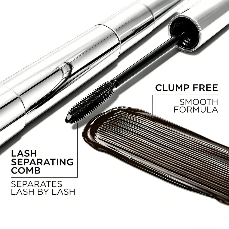 Long-Wearing Tubing Mascara – Metal Wand, Built-In Brush, Curled & Natural Lashes That Last