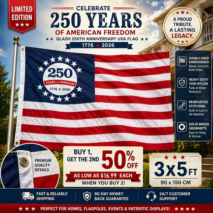 Last Day 49% OFF🔥250th Anniversary USA Commemorative Flag (3x5 Ft)