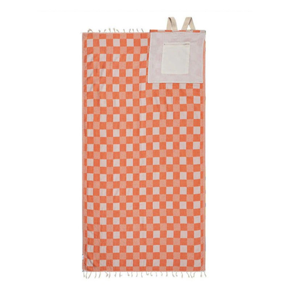 ⏰LAST DAY $20 OFF - 🏖️Sand Cloud 2-in-1 Turkish Cotton Towel Bag with Inner Zip Pocket & Sand-Repelling Fabric