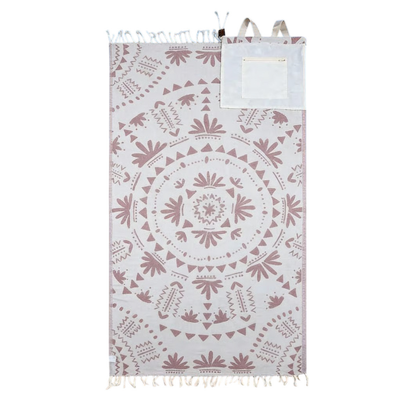 ⏰LAST DAY $20 OFF - 🏖️Sand Cloud 2-in-1 Turkish Cotton Towel Bag with Inner Zip Pocket & Sand-Repelling Fabric