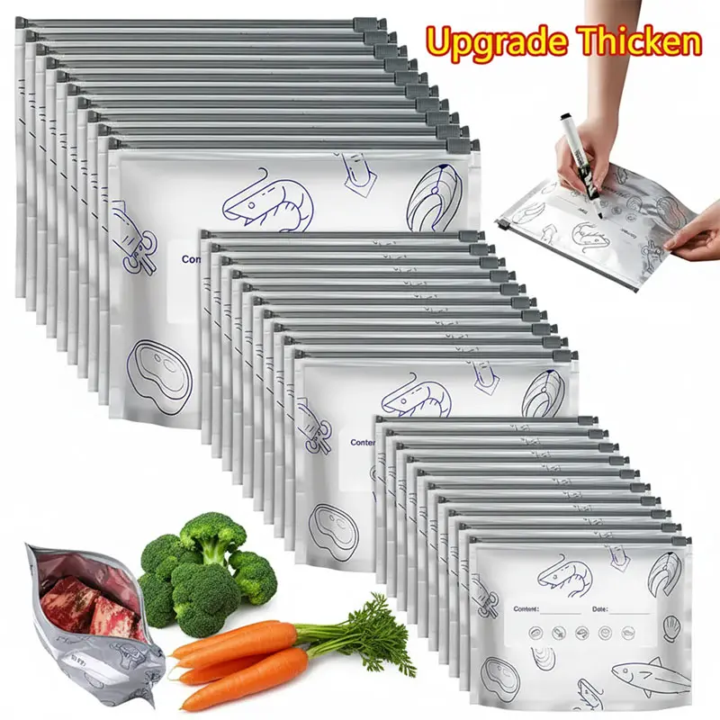New Reusable Thickened Upright Aluminum Foil Storage Bags – Upgraded Seal-Top Design