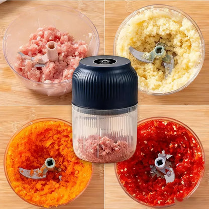⚡ Electric Garlic Chopper &amp; Mini Portable Veggie Chopper – Chop, Mince, Blend in Seconds! 🔪