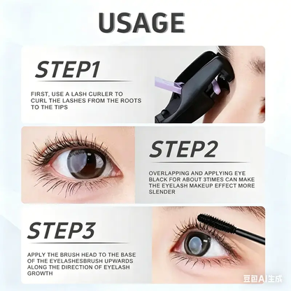 Long-Wearing Tubing Mascara – Metal Wand, Built-In Brush, Curled & Natural Lashes That Last